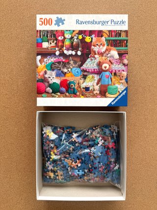 Puzzle Ravensburger 500 piezas Gatitos y Costura