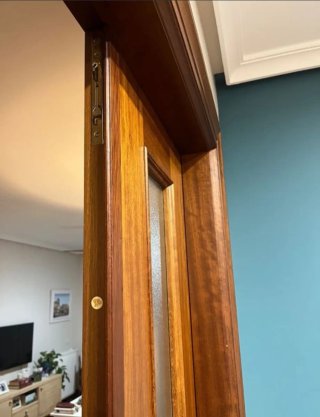 Puertas de madera con cristal