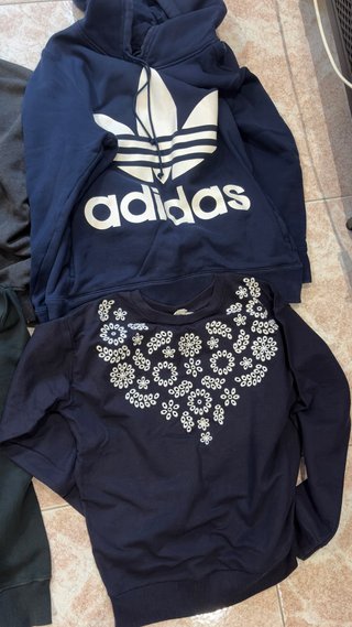 Lote 4 sudaderas Adidas, Stefanel, Springfield