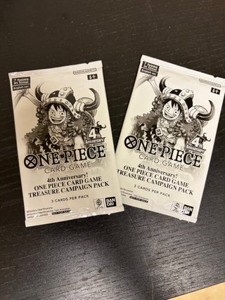 Sobres One Piece 4th Anniversary Treasure Campaign