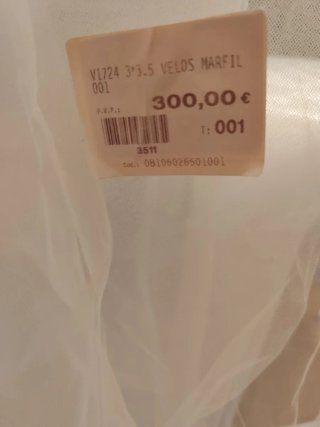 Velo de Novia Figueras Beige/Blanco