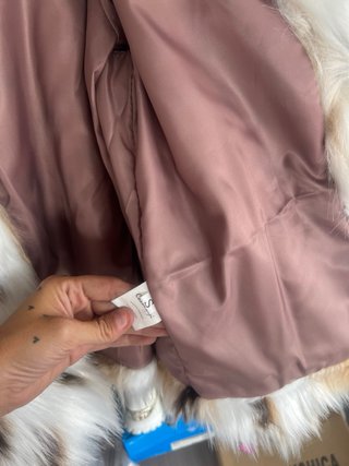 Abrigo de pelo estampado