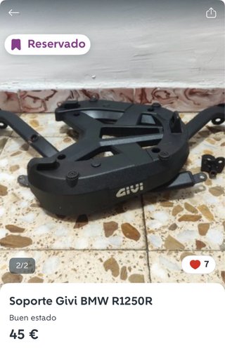 Soporte Givi BMW R1250R Negro
