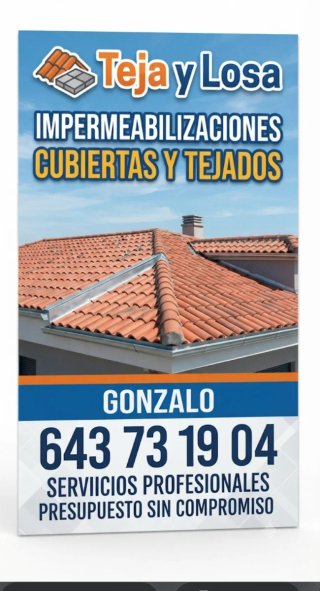 Reparación de tejados, goteras, impermeabilizacion