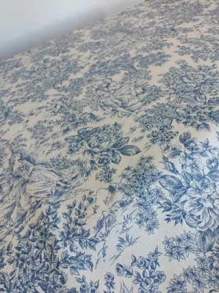 Retal 2 x1,40 Tuile de Jouy en loneta estampada