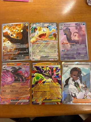 Carte Pokémon Dedenne, Meowth, Aurorus, Salazzle,