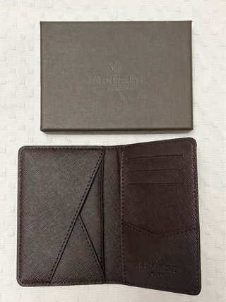 Cartera Tarjetero Piel Patek Philippe Marrón