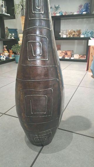Vaso alto L'Arte del Vetro - Marrone/Argento