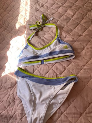 Bikini azul y blanco Talla S
