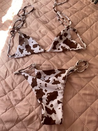 Bikini azul y blanco Talla S
