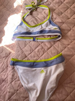 Bikini azul y blanco Talla S