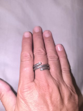 Anillo Vintage Circonitas Plata Ajustable