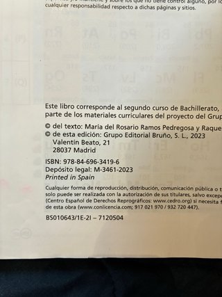 Química, 2 Bachillerato, Nueva Etapa (bruño)