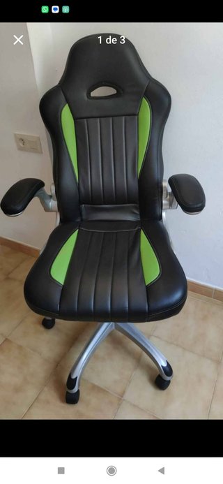 Silla Gaming Negra y Verde