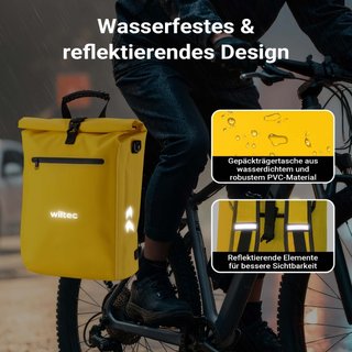 Wiltec 65501 Silencioso bolso de bicicleta 4in1 25