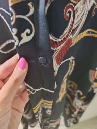 Vestido largo estampado cadenas