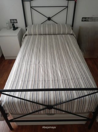 Colcha Cama 90 Beige y Gris