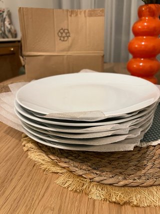 Vajilla Porcelana Blanca 20 piezas