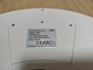 Plafón (lampara) LED redondo madera