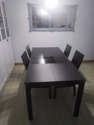 Mesa comedor extensible madera maciza