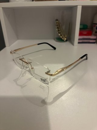Gafas estilo Montblanc Doradas y Negras