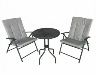 Conjunto mesa y 2 sillas terraza