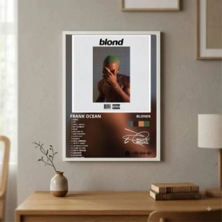 Poster Frank Ocean Blonde con cornice