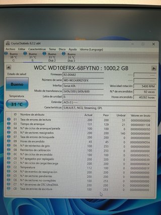 Disco Duro WD Red 1TB NAS WD10ERX