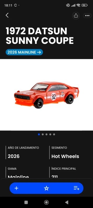 Hot Wheels Datsun Sunny Coupe 1972