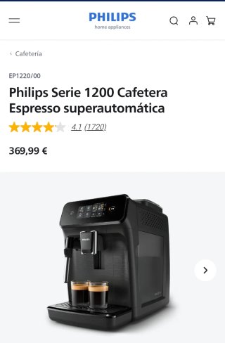 Cafetera automatica Philips Serie 1220