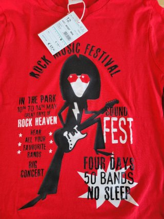 Camiseta Boboli Talla 12 Rock Music Festival