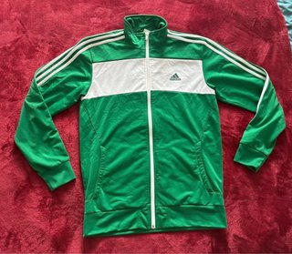 Chaqueta Adidas Vintage Verde y Blanca