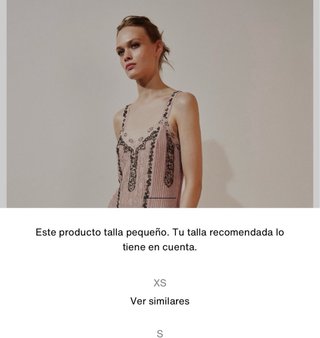 Vestido Zara pedrería Talla  S  Colección