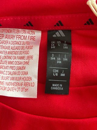 Camiseta Adidas niño roja