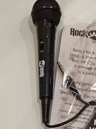 Micrófono RockJam Karaoke Negro con Cable