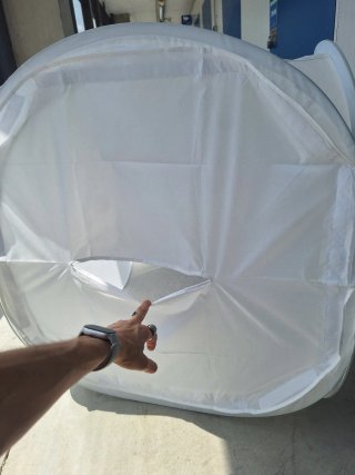 Mini estudio de foto plegable con focos
