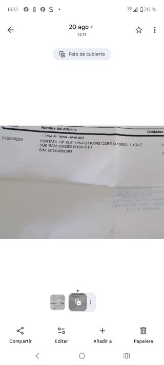 Ordenador portátil HP blanco,