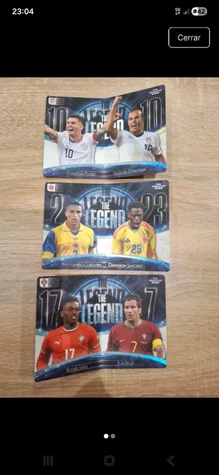 Lote 3 cromosThe Legend World Cup 2026