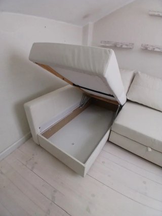 Sofá Cama Friheten Ikea Piel Sintética Blanca