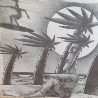 Dibujo M LOFISH 1990. Midmight surfer