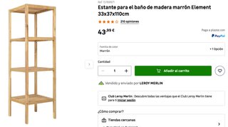 Combo estanterías + balda