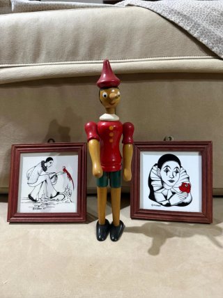 Quadretti vintage in legno e carta
