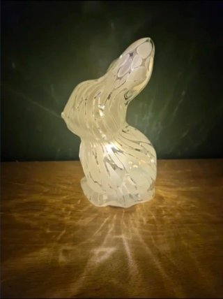 Lámpara LED Conejo Cristal