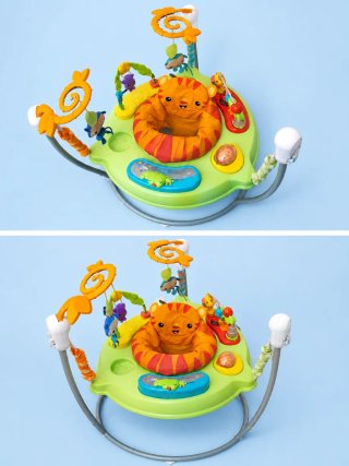 Saltador para bebé con silla de león y juegos