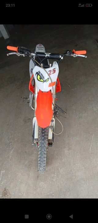 Pitbike 125 XL  Blanca y Naranja