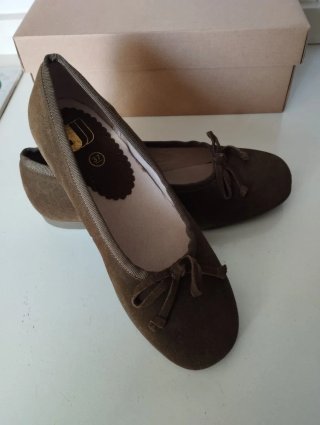 Manoletinas Marrones Talla 37