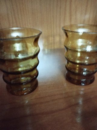 Lote de 4 vasos de cristal