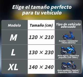 Funda Moto Impermeable PE Reforzada