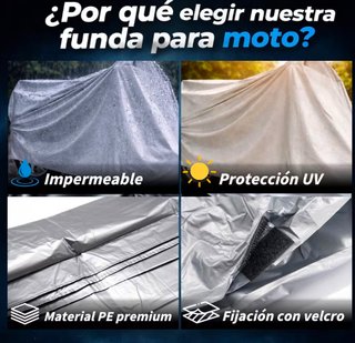 Funda Moto Impermeable PE Reforzada