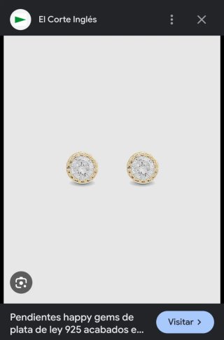 Pendientes botón plata 925 Luxenter